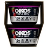 image:imageOikos Triple Zero Mixed Berry Nonfat Greek Yogurt Pack 0 Fat 0g Added Sugar and 0 Artificial Sweeteners Just Delicious High Protein Yogurt 4 Ct 53 OZ Cups
